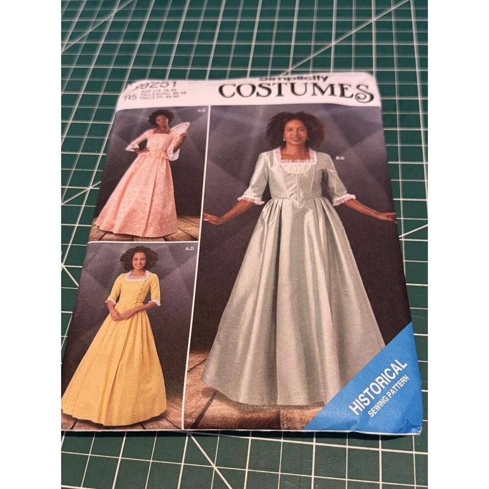 Simplicity S9251 Historical Costume Sewing Pattern For Misses Size 14-22 R5 2021